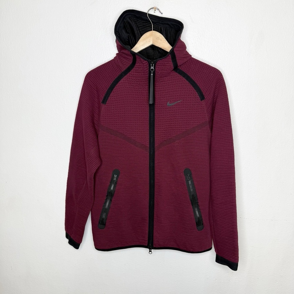 Nike Sportswear Tech Pack Hoodie Full Zip Jacket Maroon Athletic Men's Small